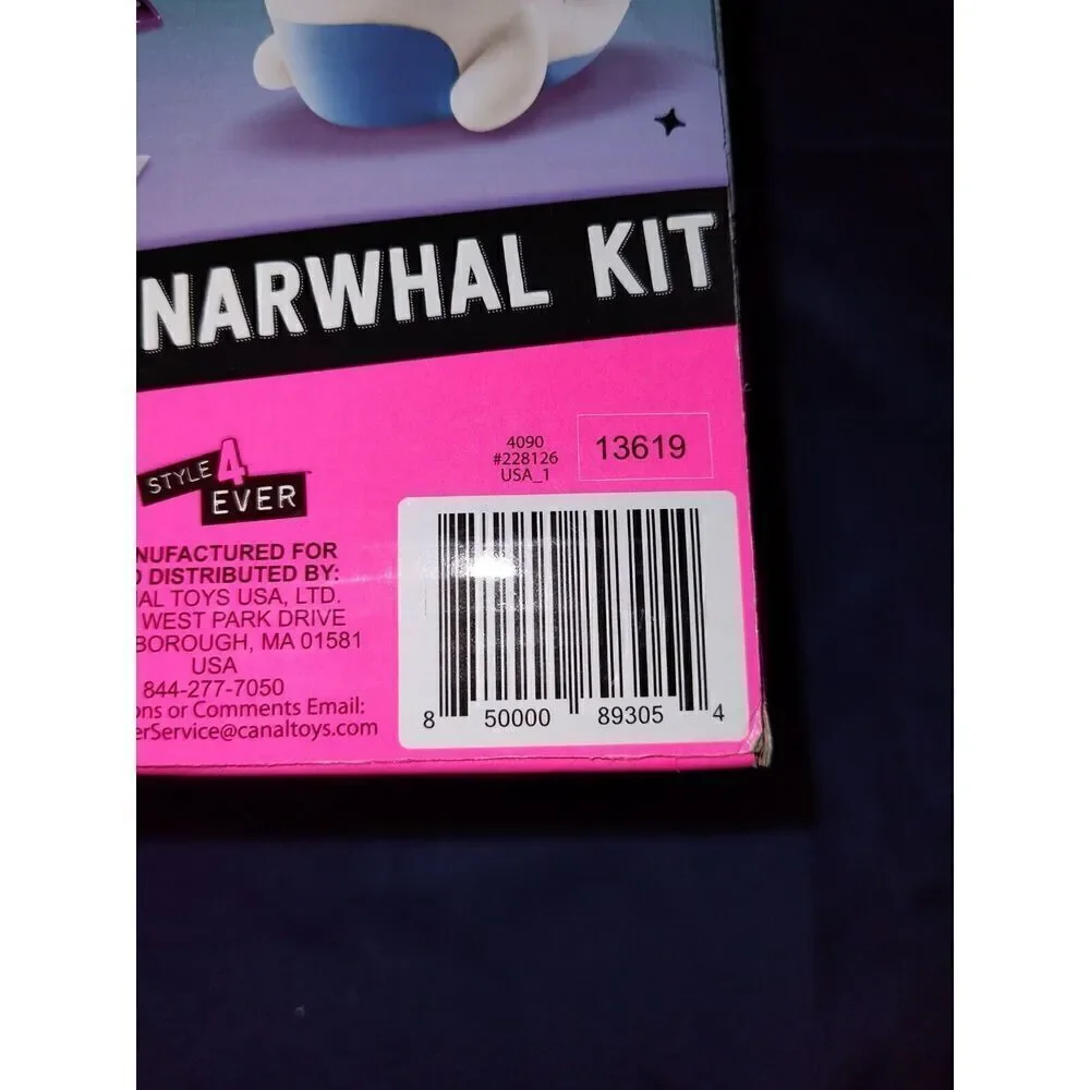 Glow In The Dark Deco Narwhal Kit NEW IN STOCK Coin Bank